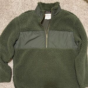 Weatherproof Vintage Dark Green Fleece Sweatshirt